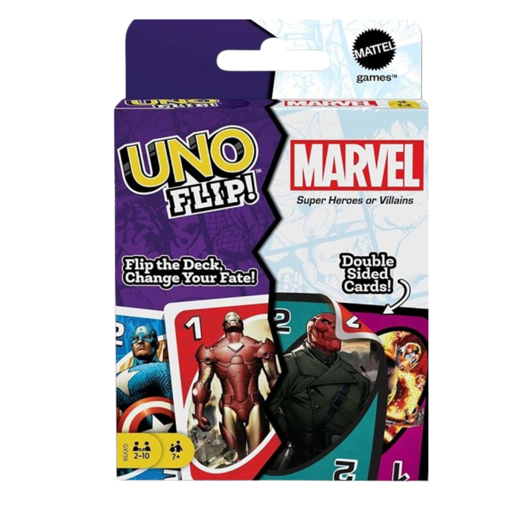 Uno Flip! Marvel Juego de Cartas con Cartas Doble Cara