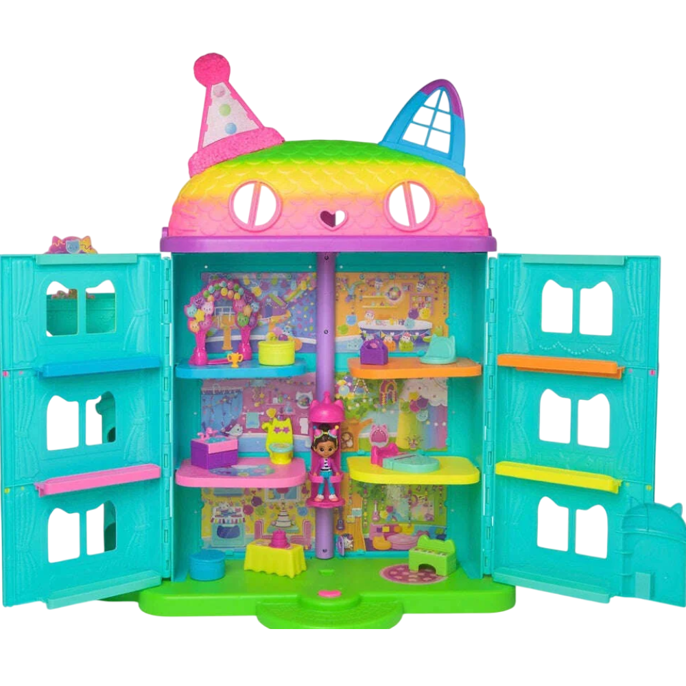 Gabby's Dollhouse Celebration Dollhouse + Deluxe Playsets 3+