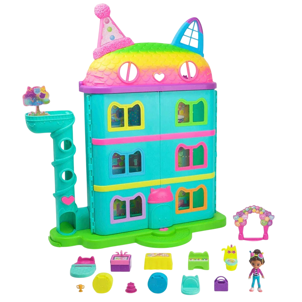 Gabby's Dollhouse Celebration Dollhouse + Deluxe Playsets 3+