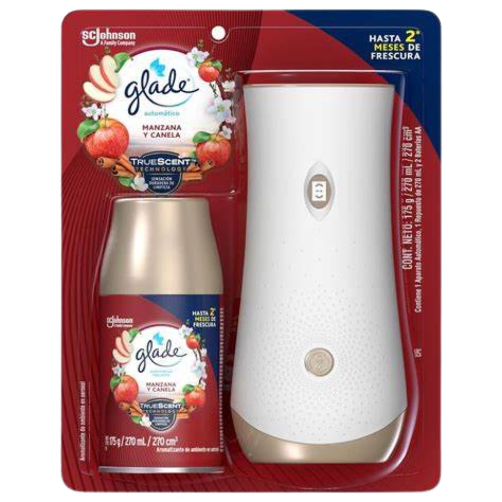 Ambientador Automatico Glade Manzana y Canela 175grs