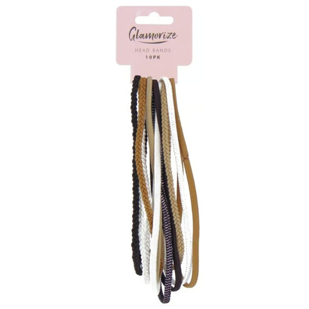 Glamorize Bandas Elásticas Trenzadas Para El Cabello Colores Varios 10Und
