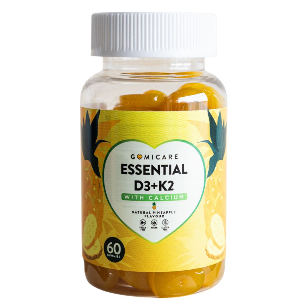Gomicare Essential D3+K2 Con Calcio Sabor Piña 60 Und