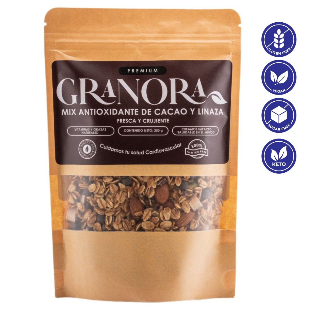 Granora Mix Antioxidante De Cacao y Linaza 250 gr