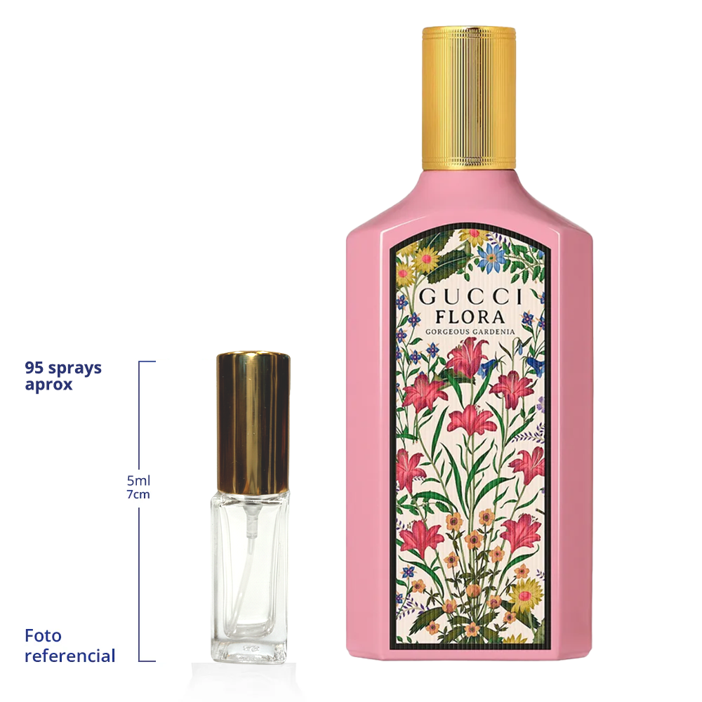 Gucci Flora Gorgeous Gardinia Decant Travel Size 5ml y 10ml de 75 a 150 Sprays Aprox Eau De Parfum For Woman