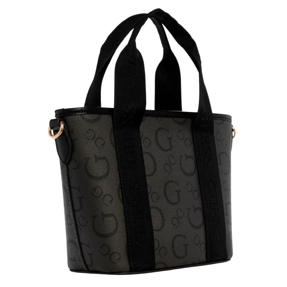 Guess Cartera Astra Enlarged Logo Mini Tote Coal