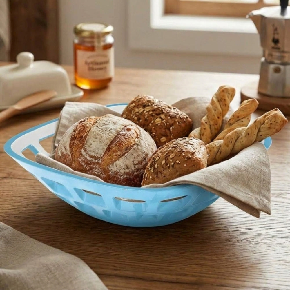 Guzzini Cesta Para Pan Bicolor Azzurro Mare