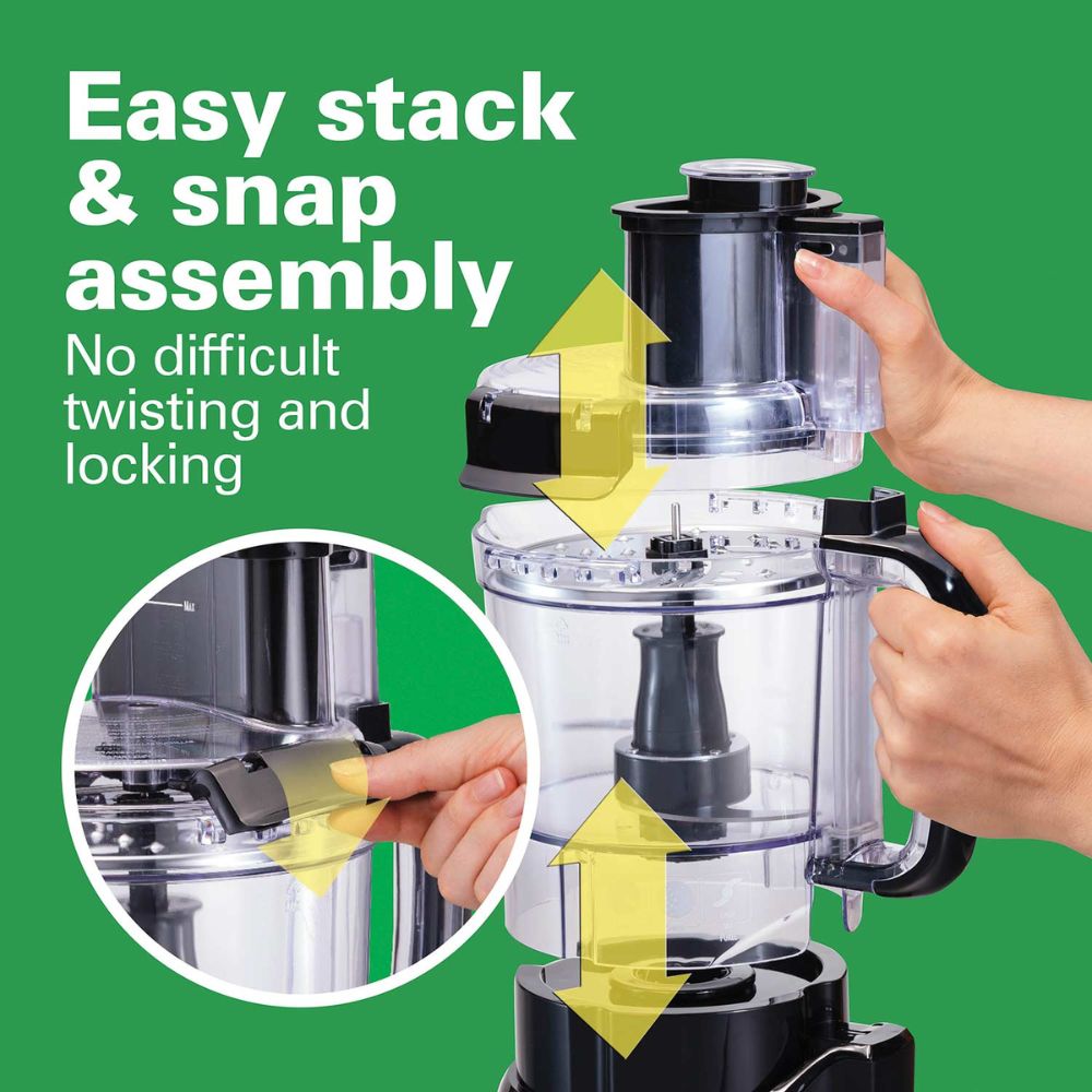 Hamilton Beach® Procesador de Alimentos 12 Tazas Stack & Snap™