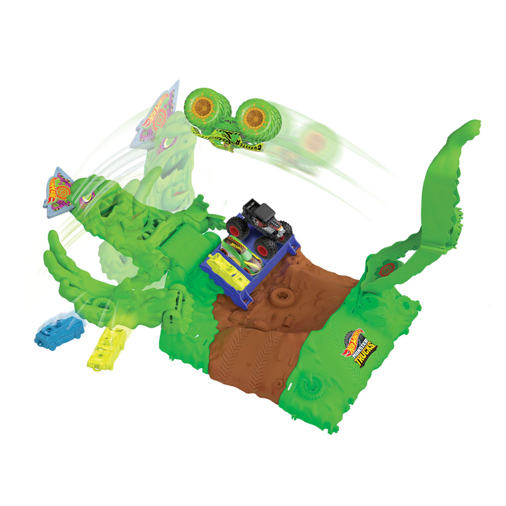 Hot Wheels Monster Trucks Gunkster Ooze Battle 4+