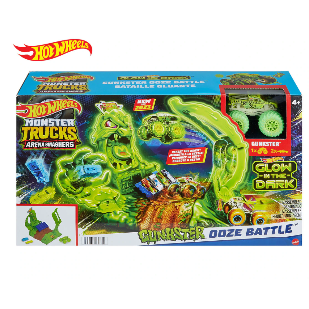 Hot Wheels Monster Trucks Gunkster Ooze Battle 4+