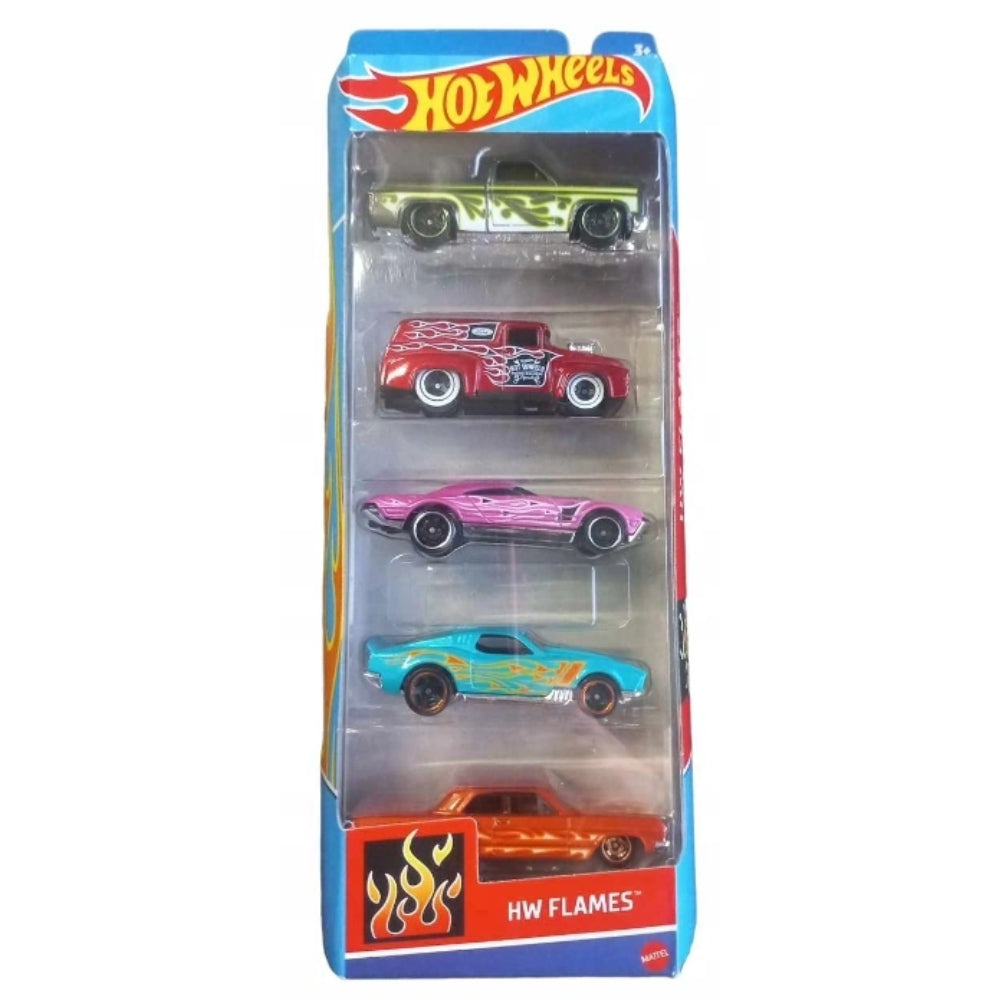 Hot Wheels Pack de 5 Carritos 12 Modelos Variados