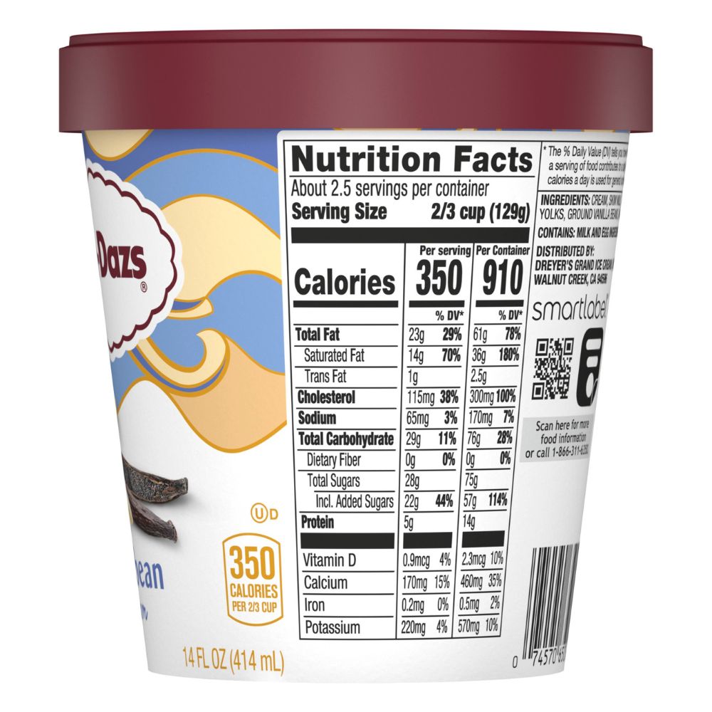 Helado Haagen-Dazs Vanilla Bean 414ml