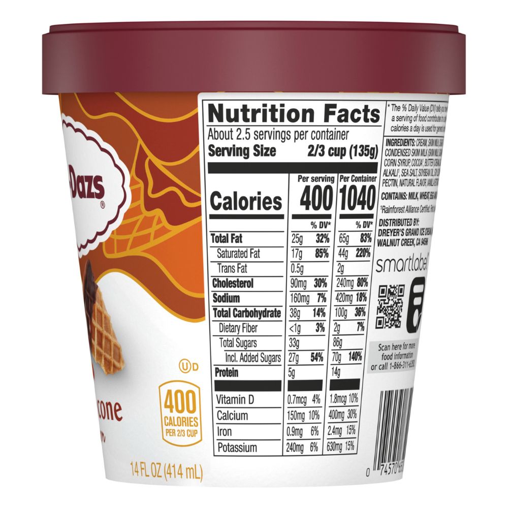 Helado Haagen Dazs Caramel Cone 414ml