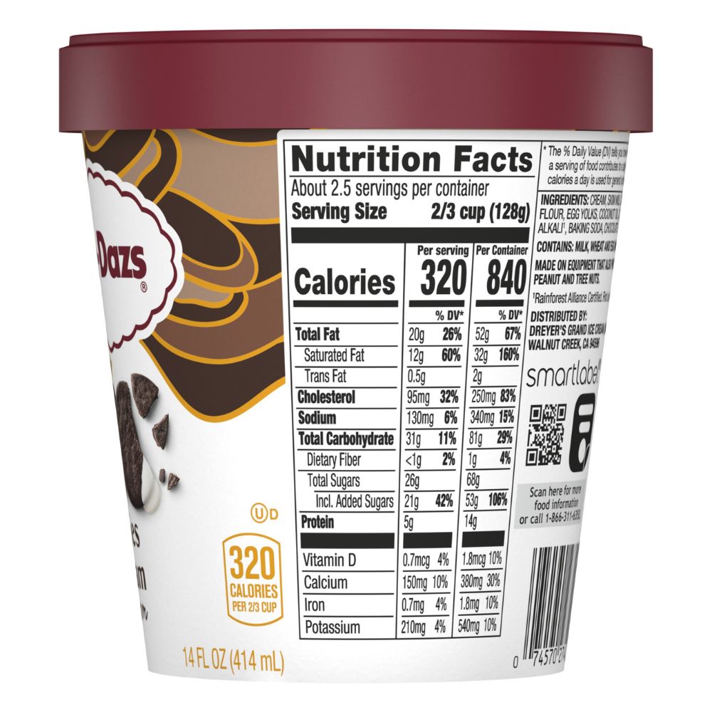 Helado Haagen Dazs Cookies & Cream 414 ml