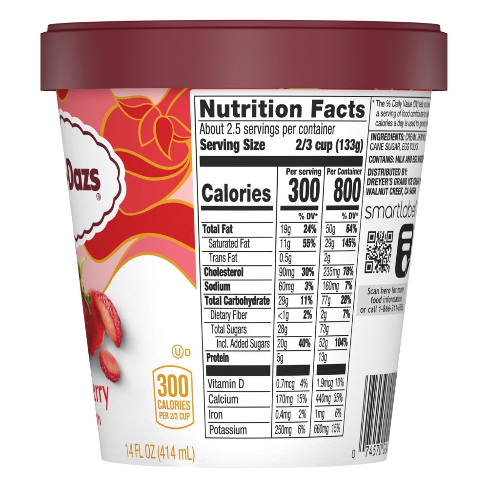Helado Haagen-Dazs Strawberry 414ml