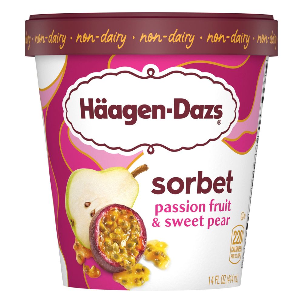 Helado Haagen-Dazs Sorbet Passion Fruit & Sweet Pear 414ml