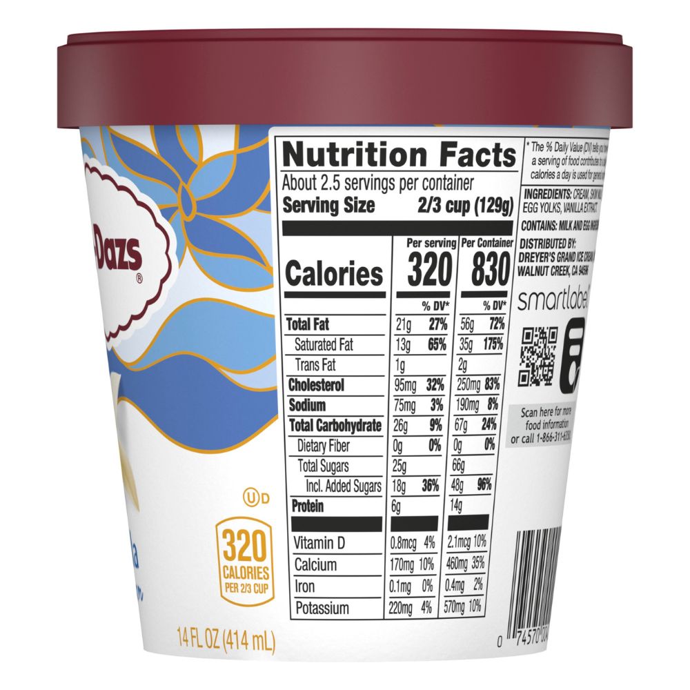 Helado Haagen Dazs Vanilla 414ml