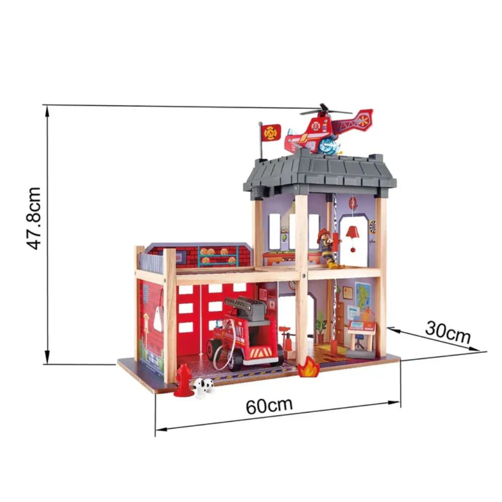 Hape City Fire Station 13 piezas 3+