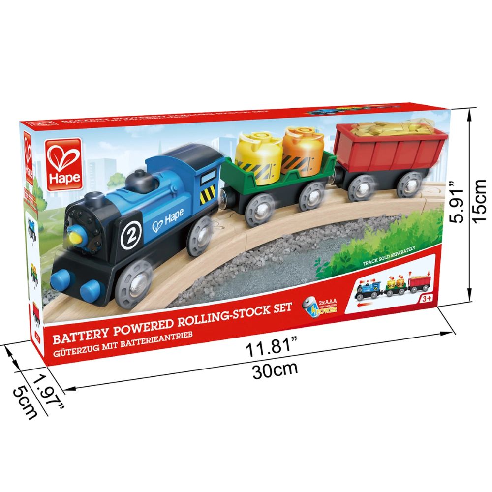 Hape Battery Powered Rolling-Stock Set 3+