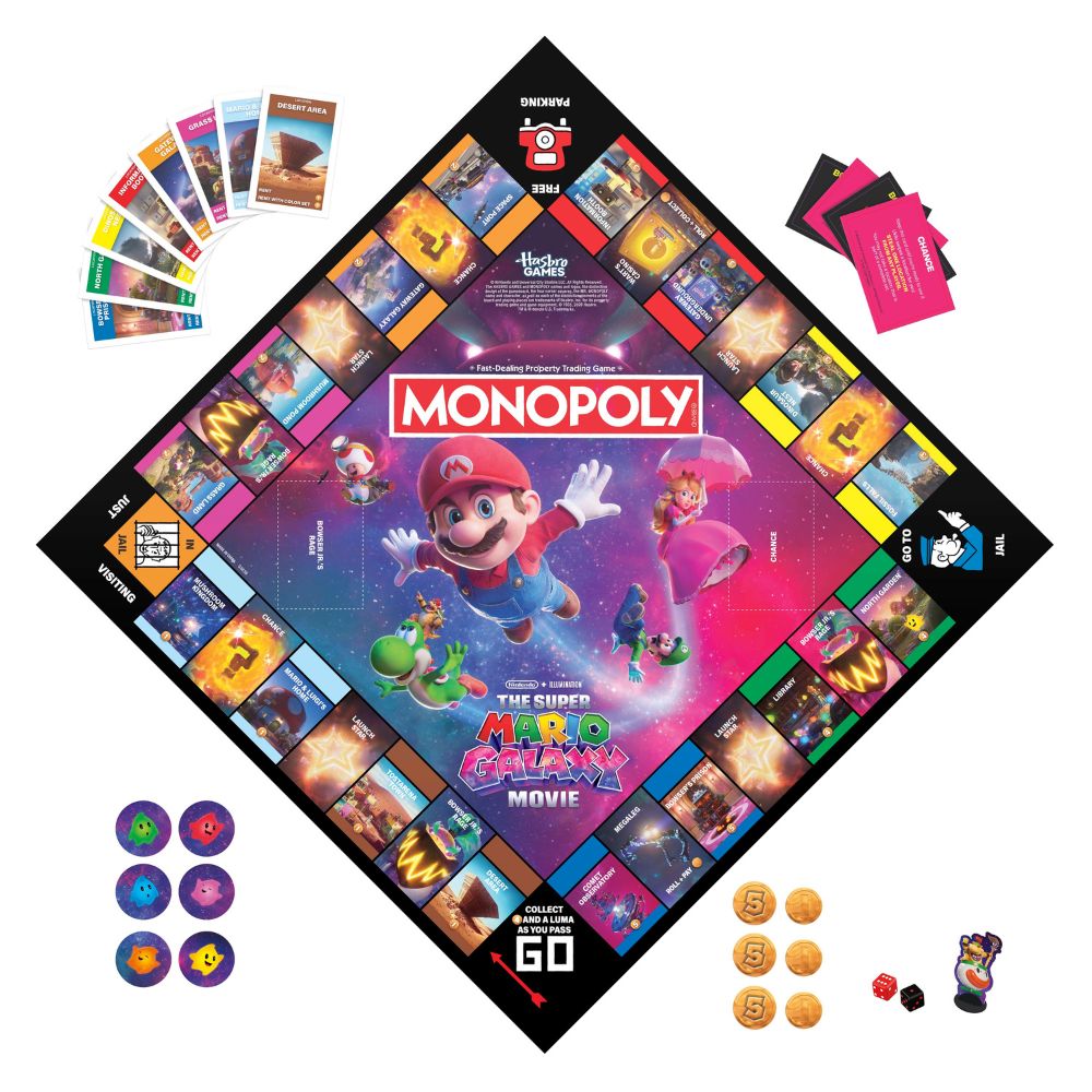 Hasbro Juego De Mesa Monopoly The Super Mario Galaxy Movie 8+
