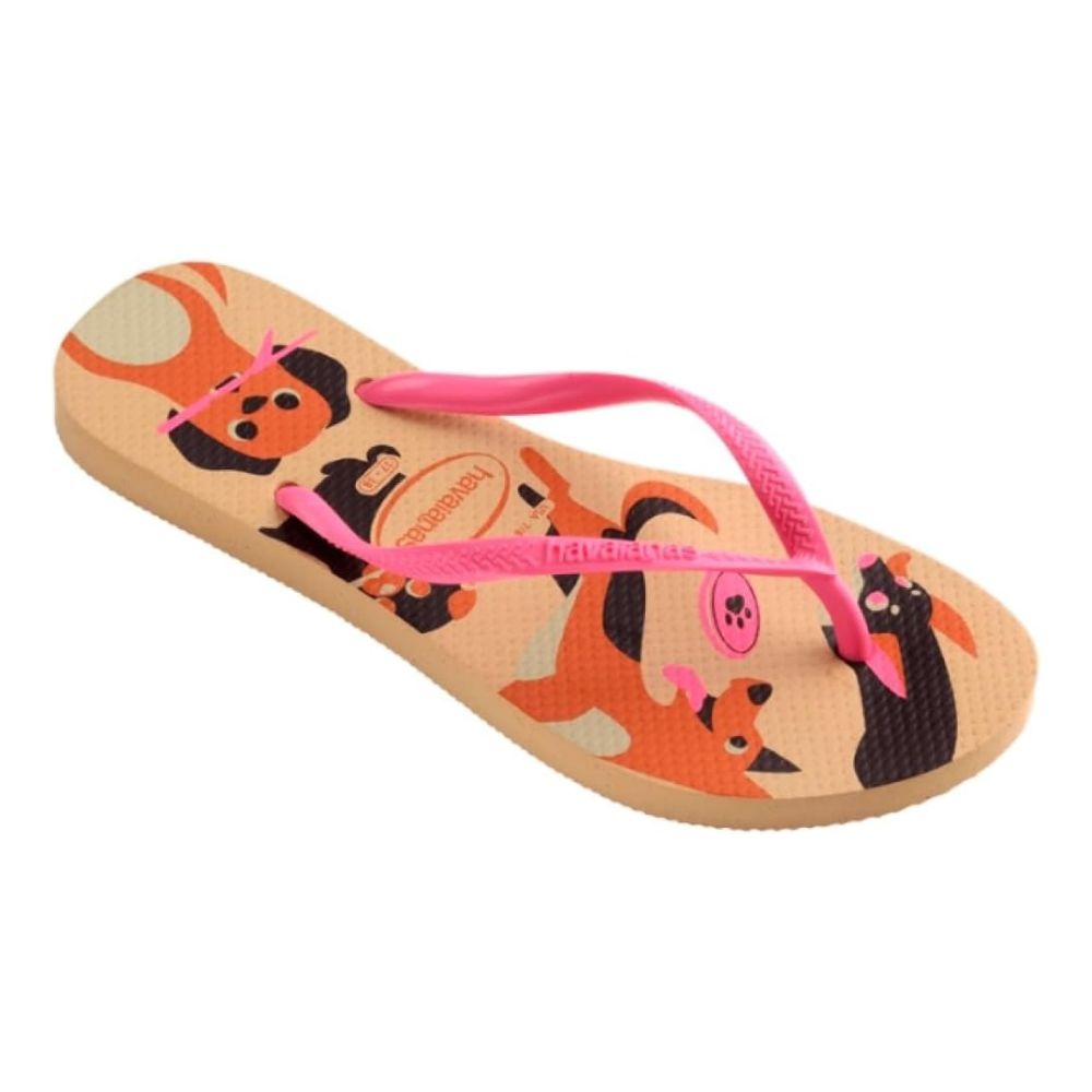 Havaianas Sandalias Para Niñas Slim Pets Golden