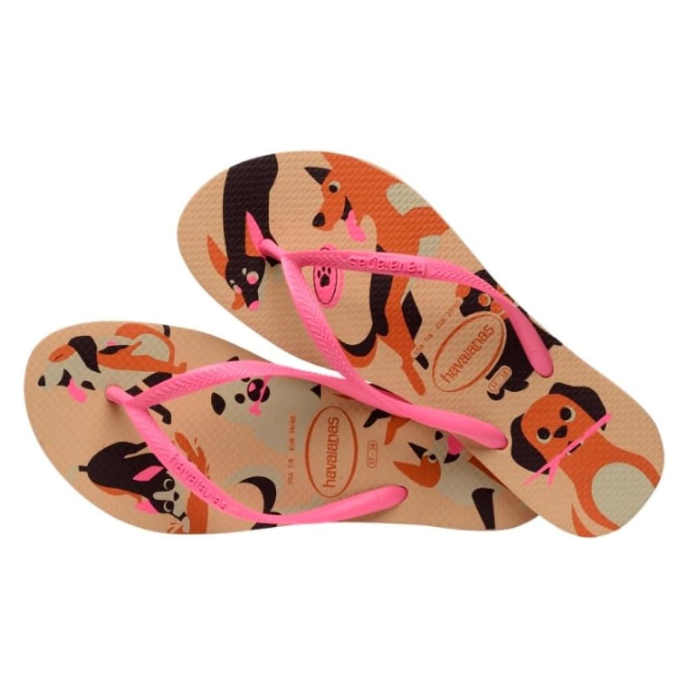 Havaianas Sandalias Para Niñas Slim Pets Golden