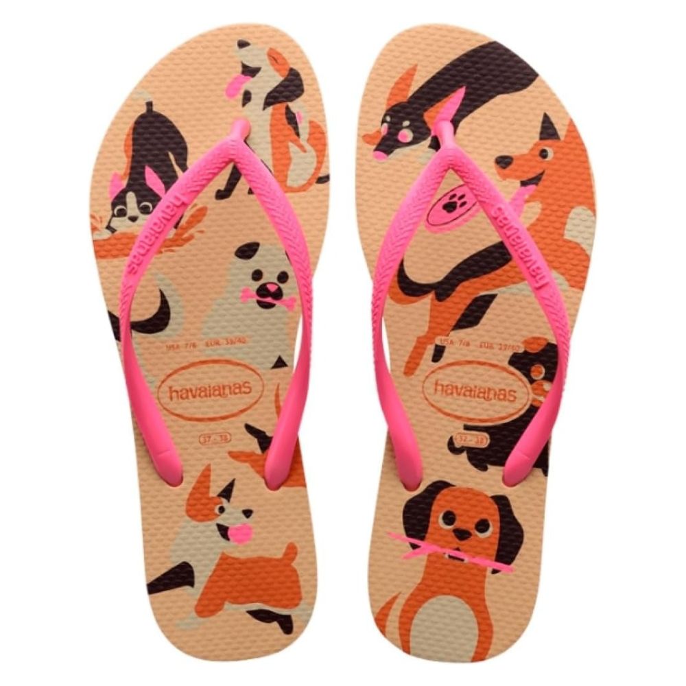 Havaianas Sandalias Para Niñas Slim Pets Golden