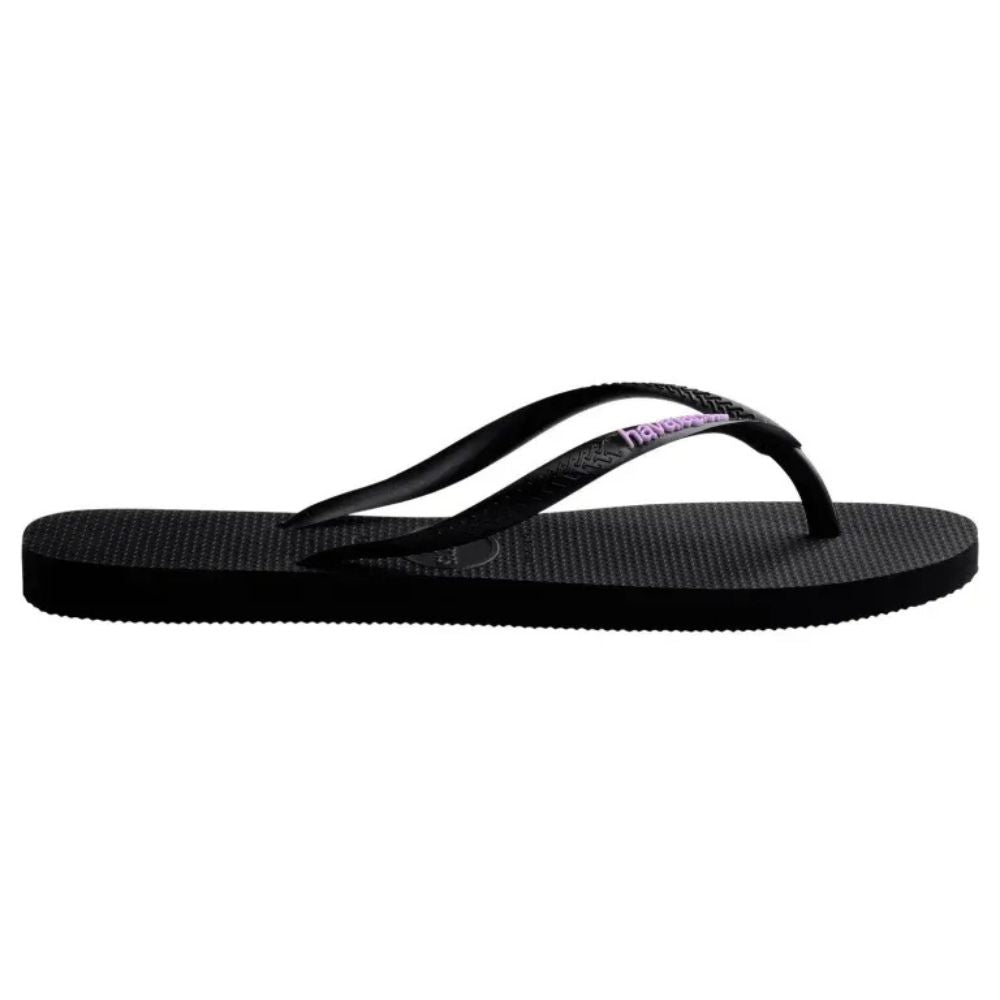 Havaianas Sandalias Flip Flop Slim Logo Pop Up BK/Lavande