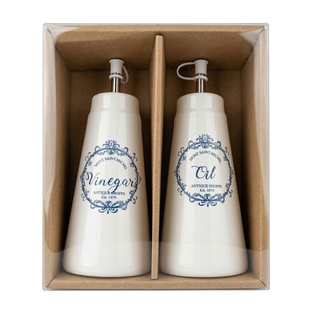 Home Basics Set De Dispensador De Aceite y Vinagre