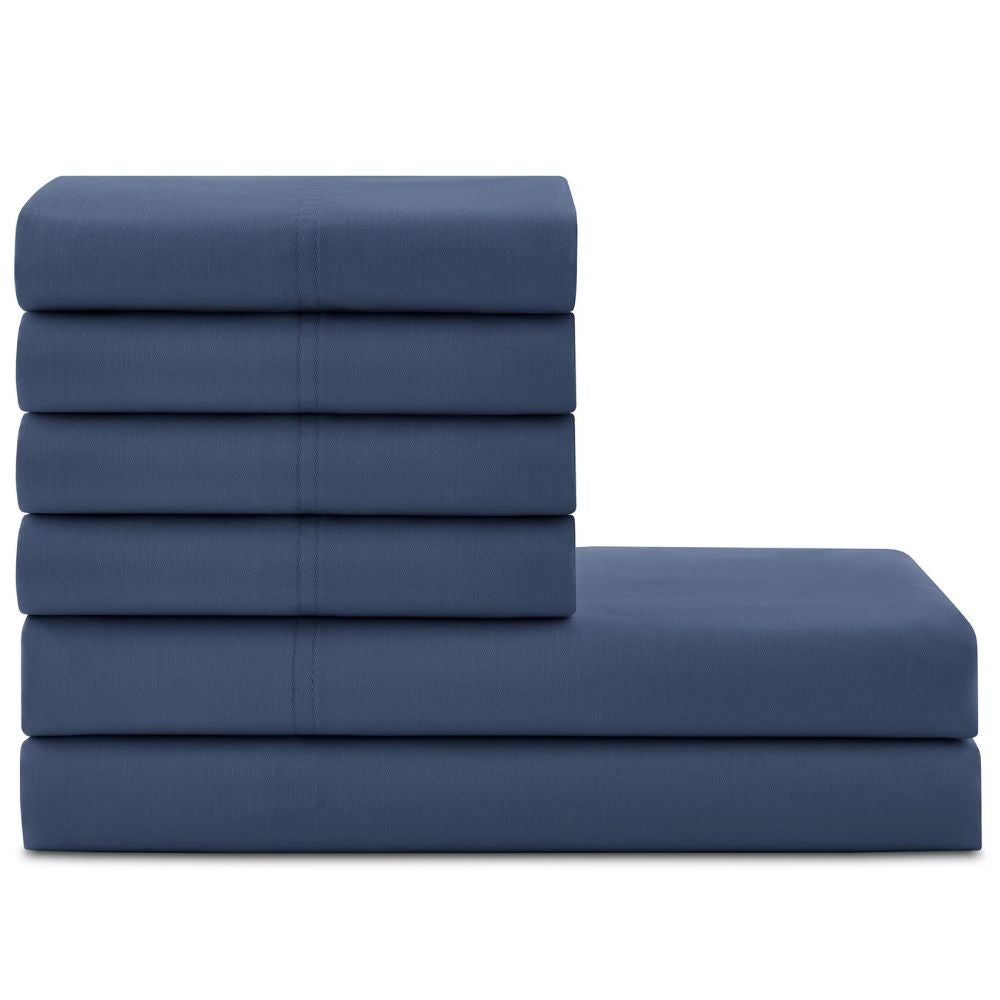 Hotel Style Queen 1000 Thread Count Luxury Sheet Set Washed Indigo