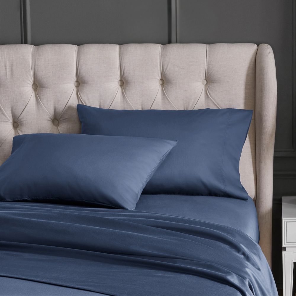Hotel Style Queen 1000 Thread Count Luxury Sheet Set Washed Indigo