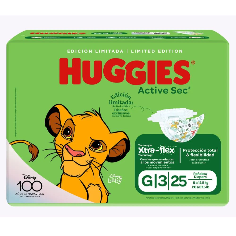 Huggies Pañal Disney Active Sec G 25und