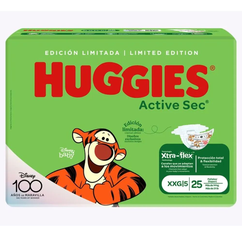 Huggies Pañal Disney Active Sec XXG 25und