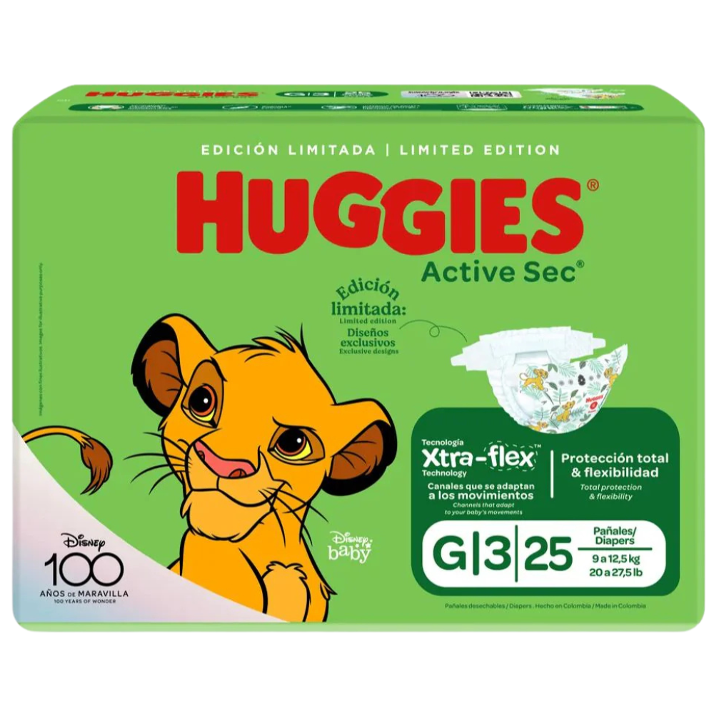 Huggies Pañal Disney Active Sec G 25und