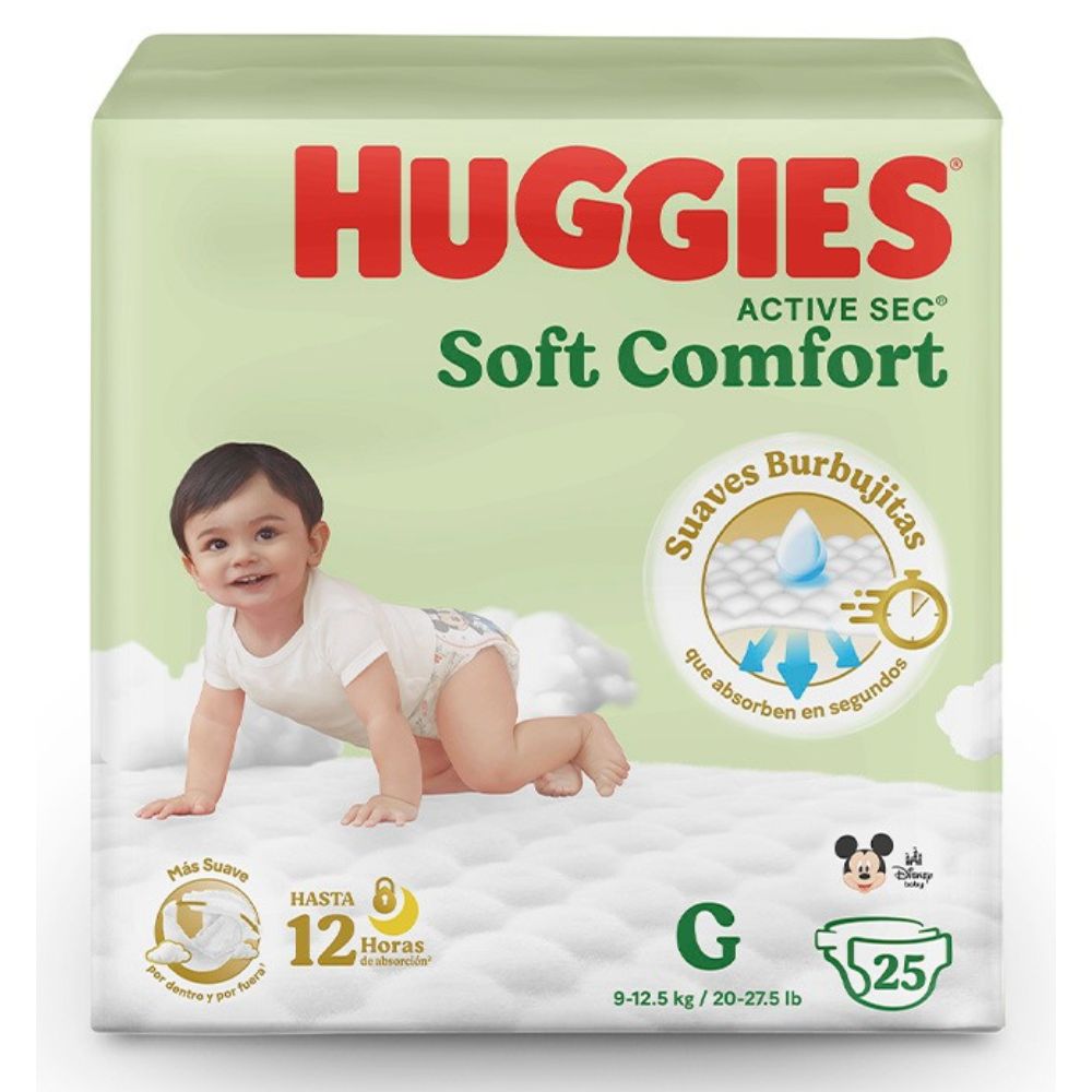 Pañales Huggies Active Sec Talla G 25 und