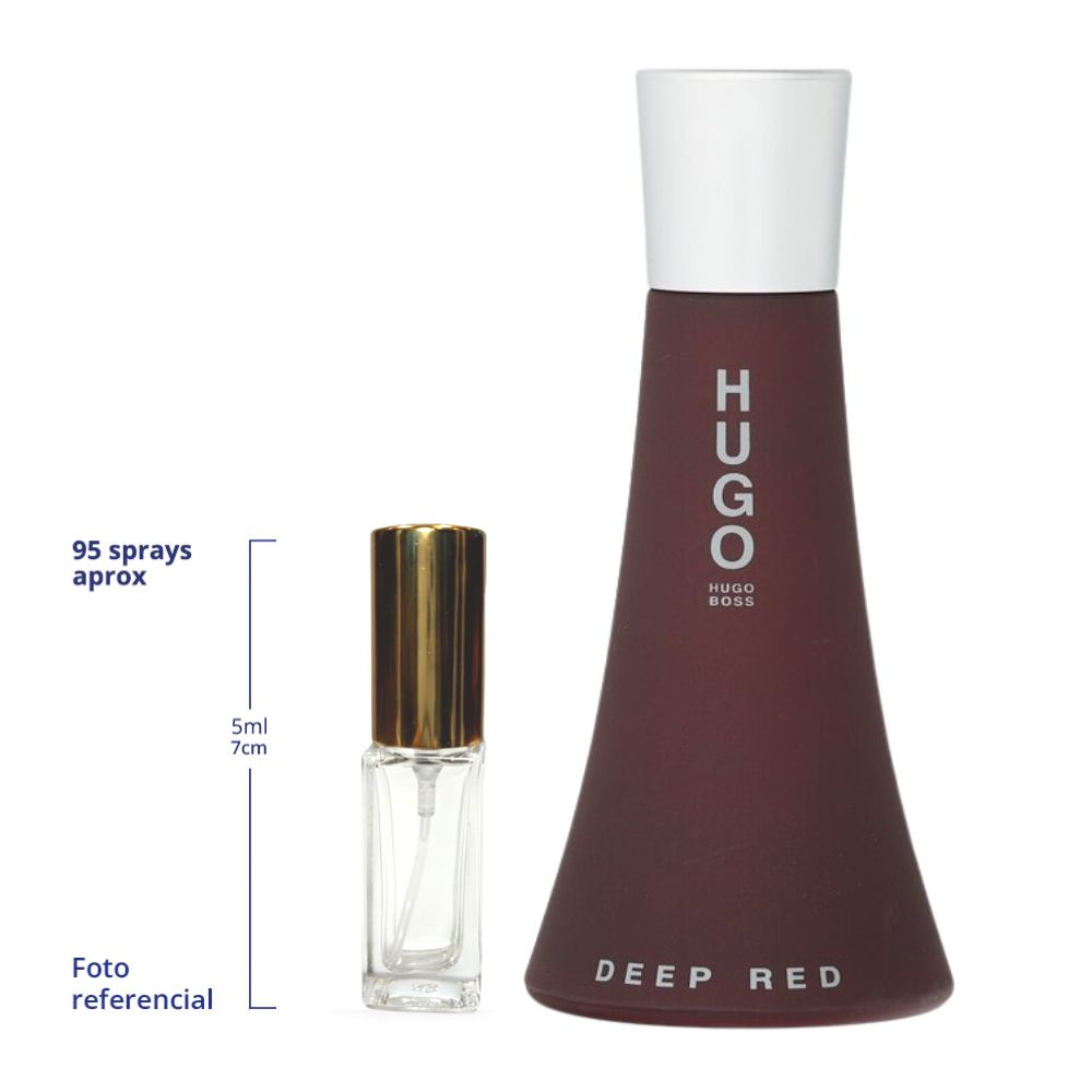 Hugo Boss Deep Red Decant Travel Size 5ml y 10ml de 75 a 150 Sprays Aprox  Eau De Parfum For Men