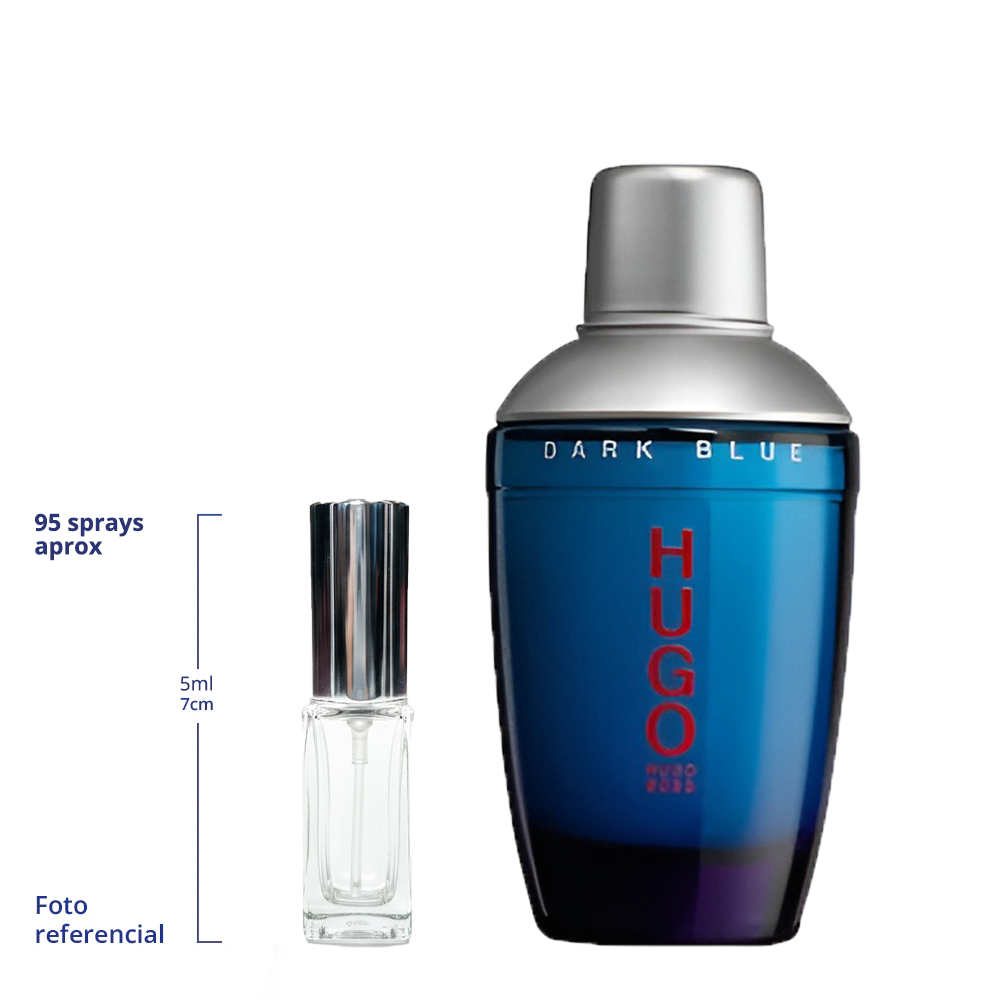 Hugo Boss Dark Blue Decant Travel Size 5ml y 10ml de 75 a 150 Sprays Aprox Eau de Toilette For Men