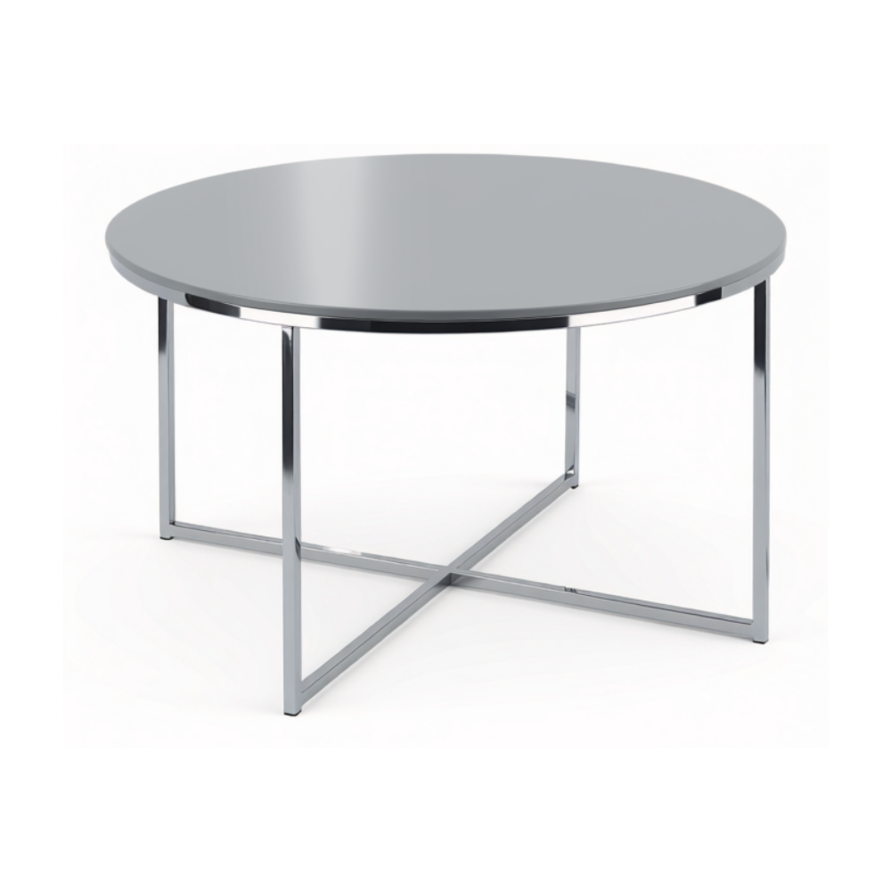 Mesa de Centro Gris High Gloss 80 x 80 x 31 cm