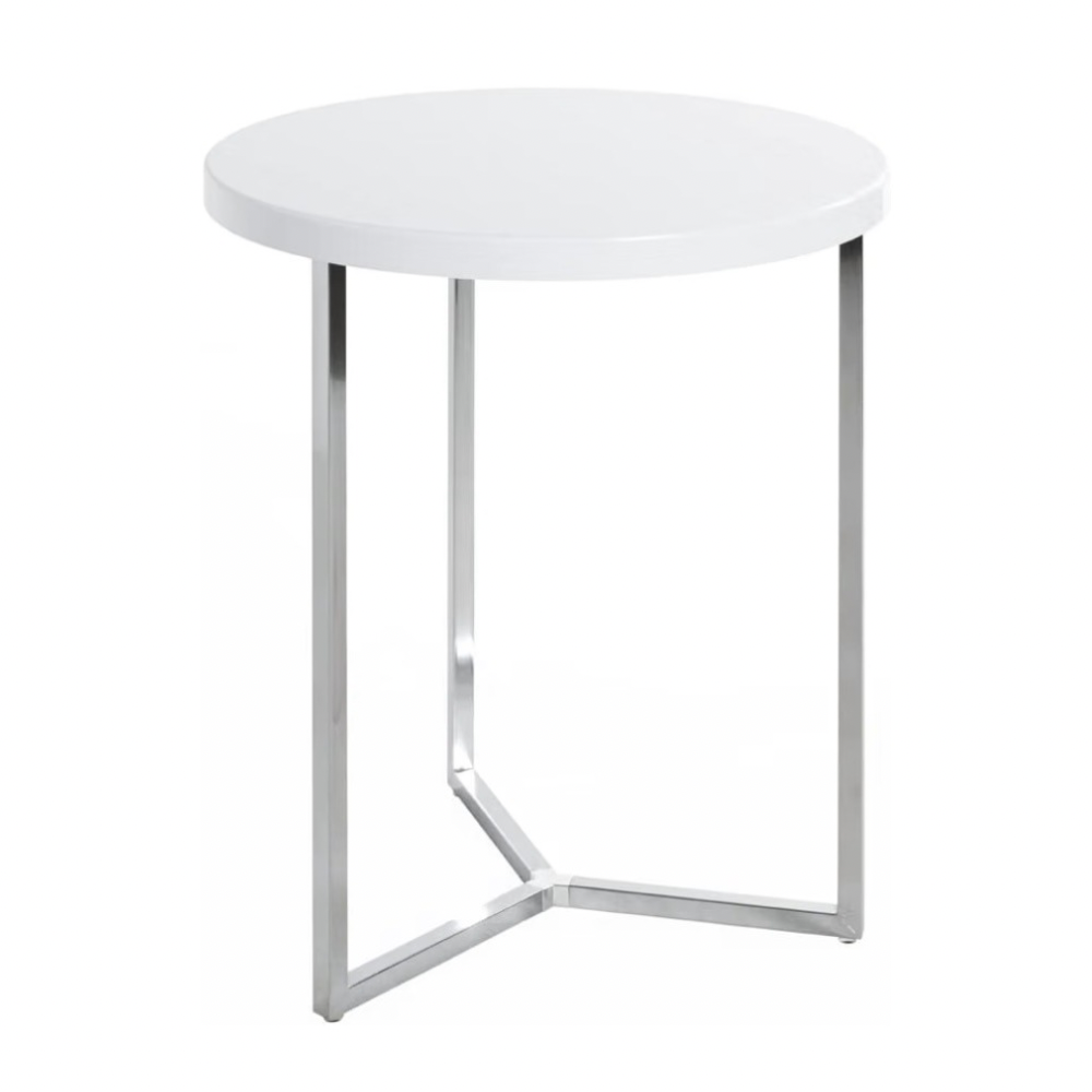Mesa Auxiliar Blanca High Gloss 50 x 50 x 40 cm