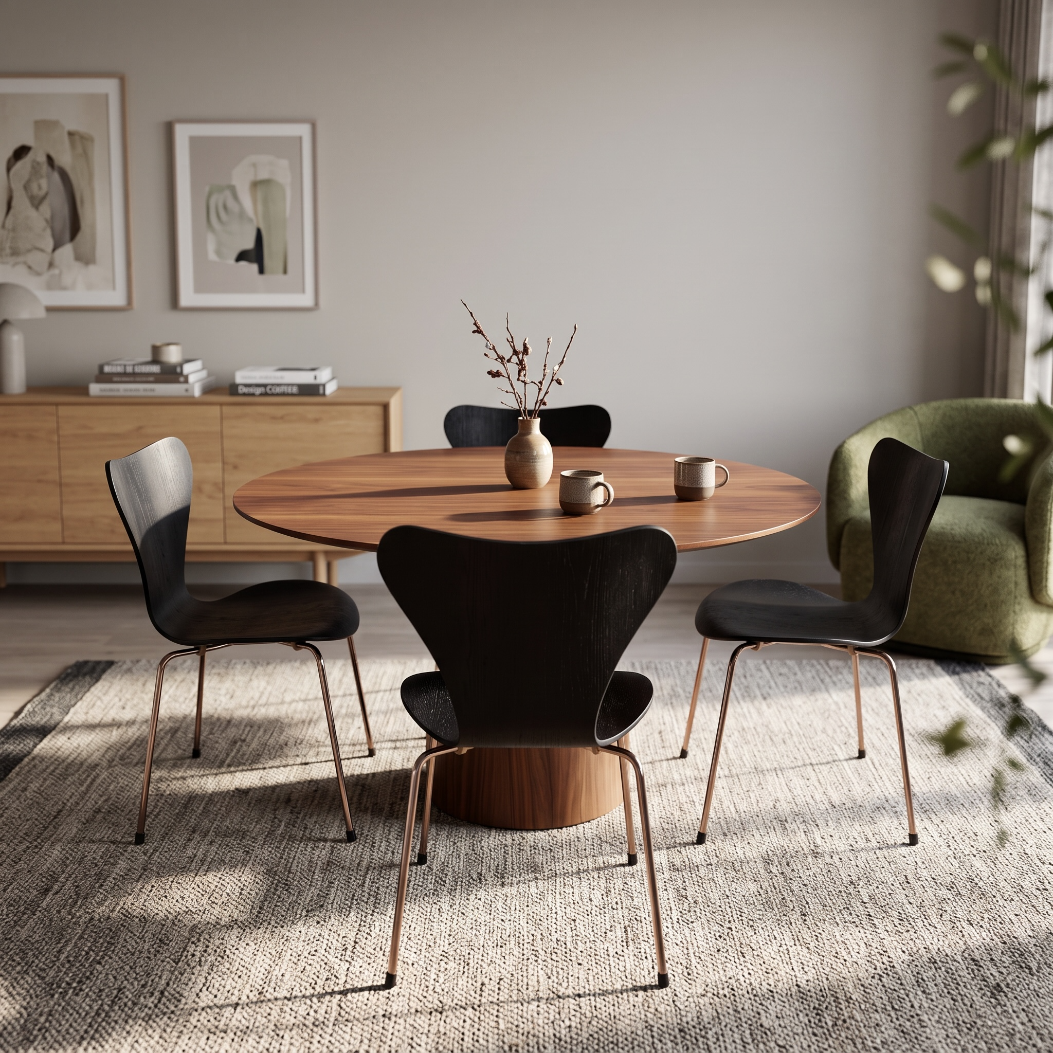 Silla de Madera Negra
