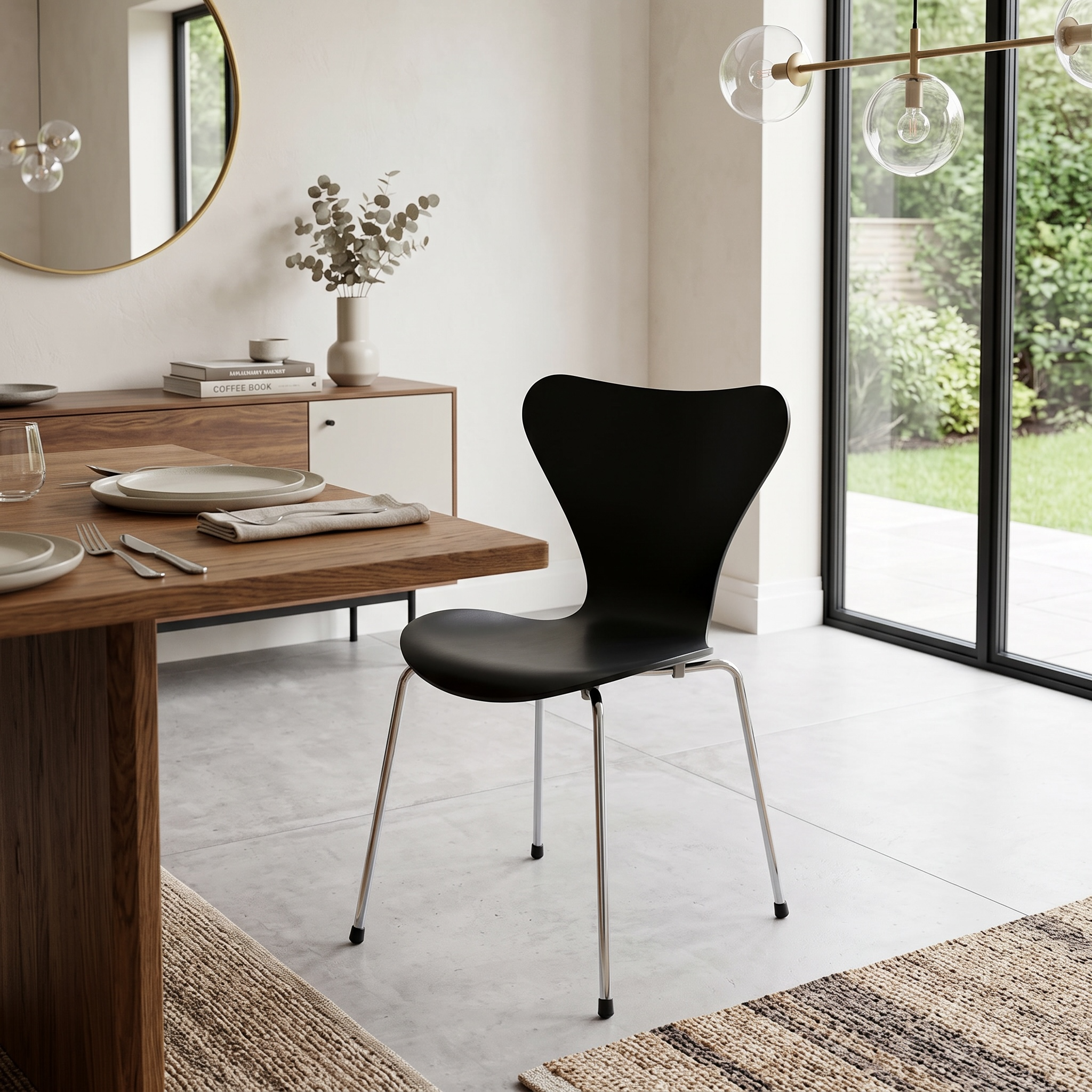Silla de Madera Negra