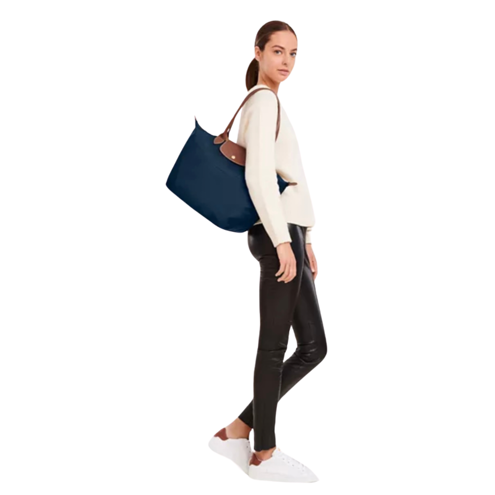 Longchamp Cartera Le Pliage Shoulder Bag Large Color Navy
