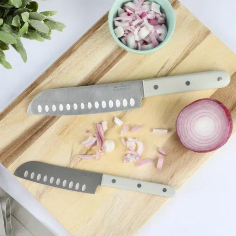 Set De Cuchillos Martha Stewart Santoku Knife Mango Blanco 2 piezas