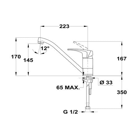 Teka Grifería Monomando Acero Inoxidable Color Cromado