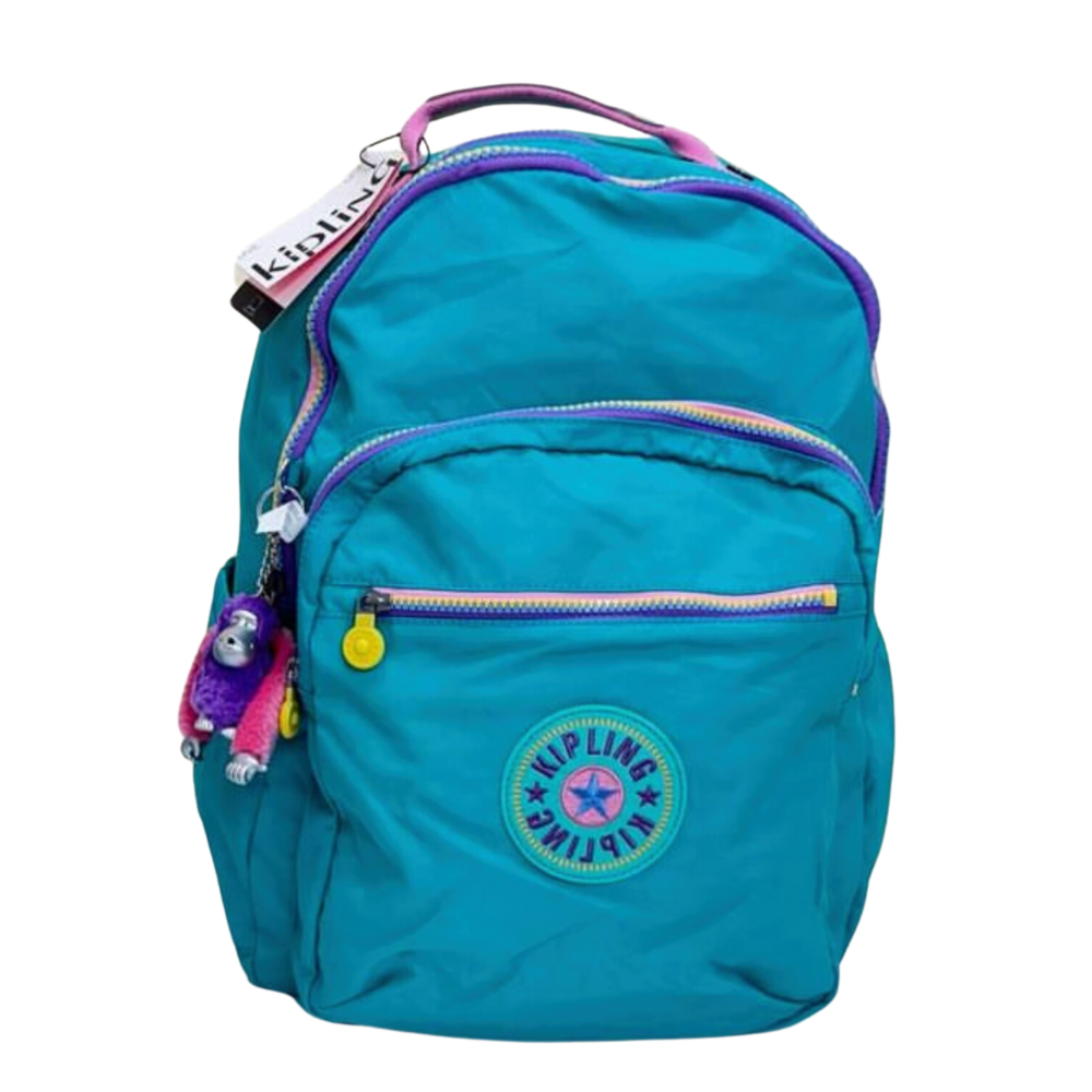 Kipling Bulto Rainbow Pop Peacock Teal Seoul GM Backpack