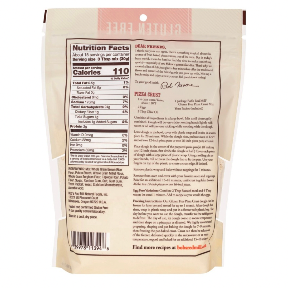 Bob’s red Mill Gluten Free Pizza Crust Mix 454g