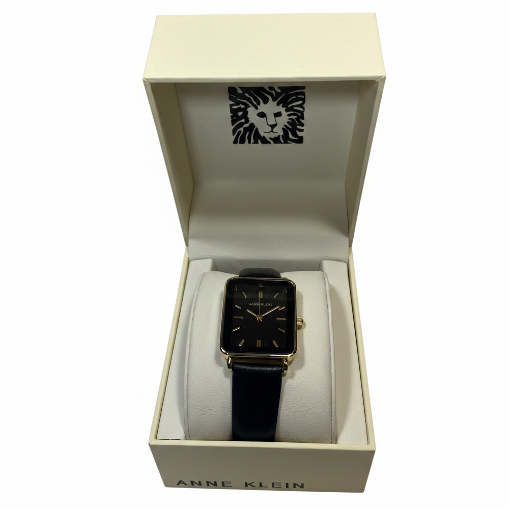 Anne Klein Reloj Para Damas Cuadrado Black