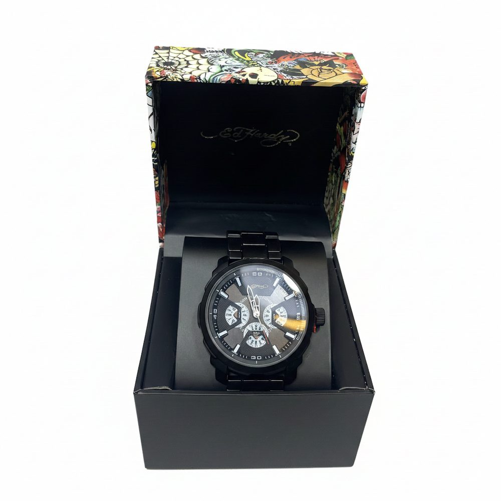 Ed Hardy Reloj para Caballeros Black