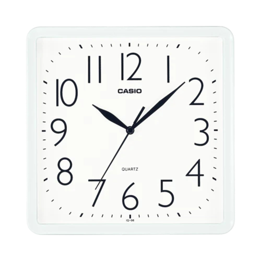 Casio Reloj de Pared Cuadrado White