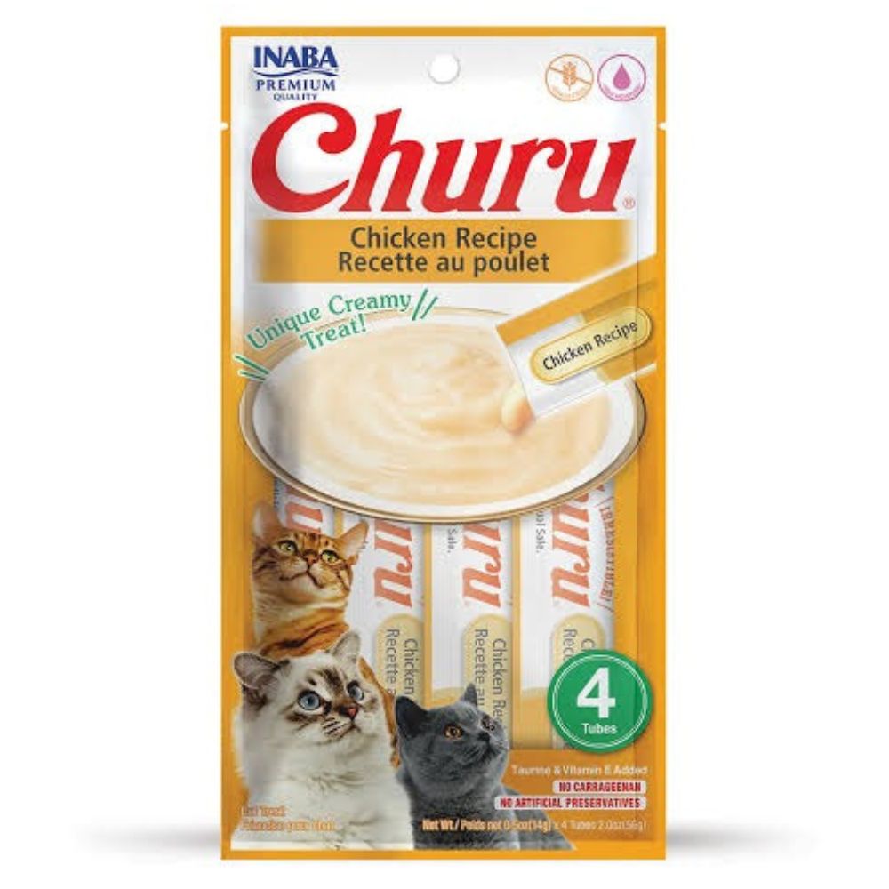 Inaba Churu Snack Húmedo Para Gatos Sabor Chicken 4Und