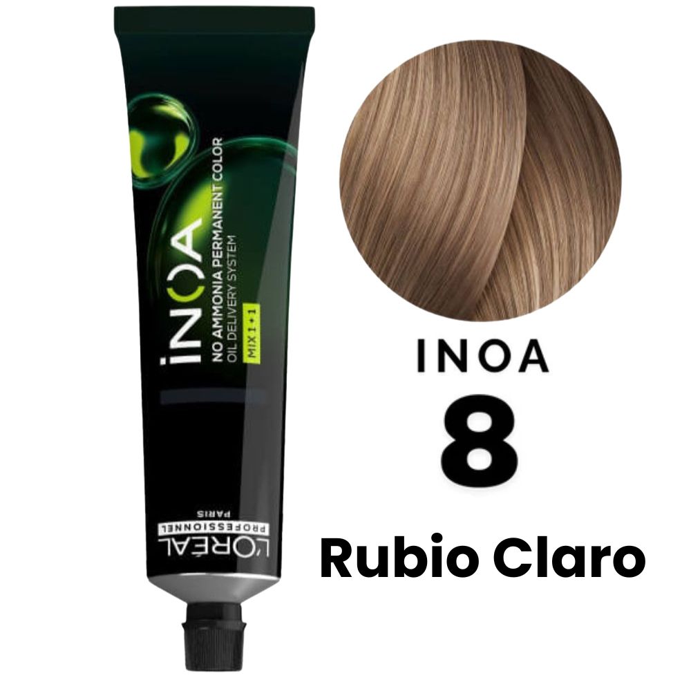 L'Oreal Tinte Inoa Profesional Nro.8 Rubio Claro  60gr